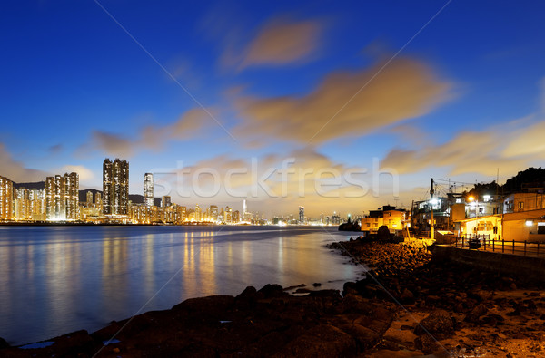 Hong Kong fishing valley at sunset Stock photo © cozyta