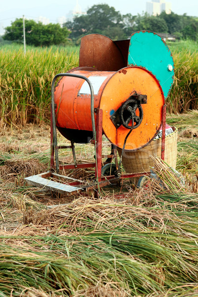 Vintage rice wood machine  Stock photo © cozyta
