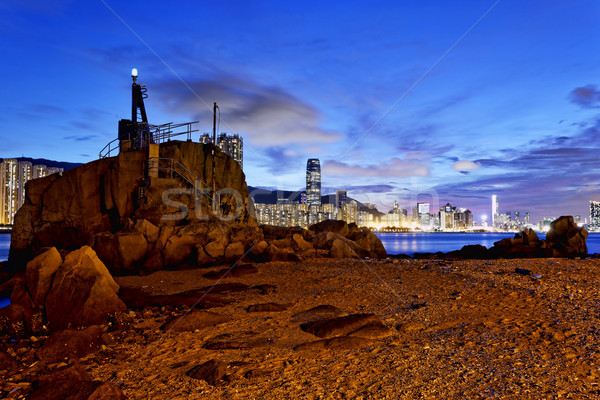 Hong Kong Lei Yue Mun sunset Stock photo © cozyta