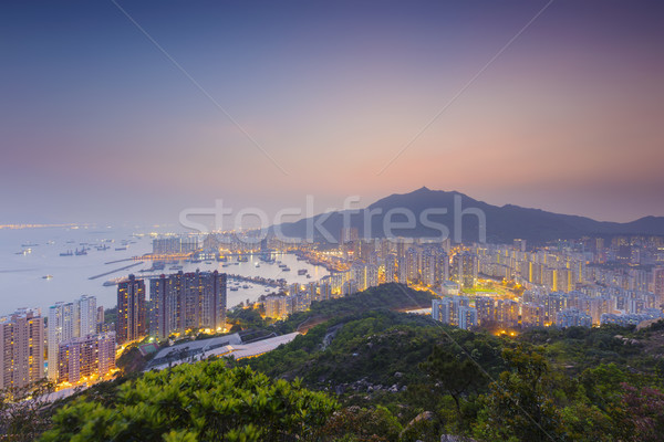 Hong Kong Tuen Mun skyline and South China sea Stock photo © cozyta
