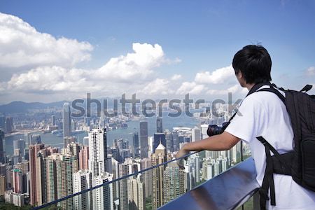 Hong Kong skyline from Victoria Peak Stock photo © cozyta