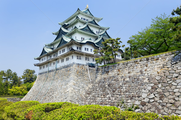 Nagoya castle atop with golden tiger fish head pair called 'King Stock photo © cozyta