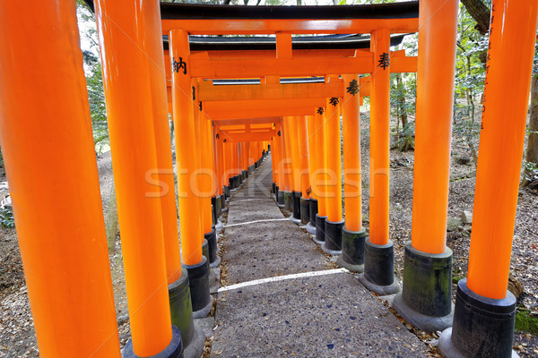 Schrein Japan Tempel Holz orange Stock foto © cozyta