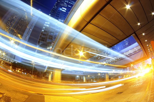 Hong Kong modern oraş mare viteza trafic neclara Imagine de stoc © cozyta