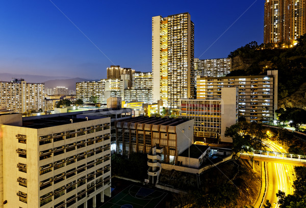 Hong Kong noche público familia casa Foto stock © cozyta