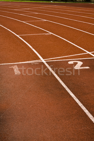 Running lanes on a track in play gorund  Stock photo © cozyta