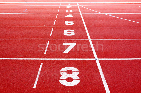 Starting lane of running track  Stock photo © cozyta
