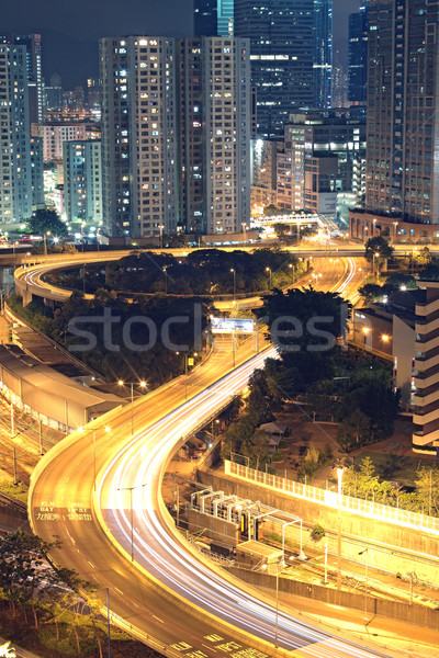 traffic in Hong Kong at night  Stock photo © cozyta