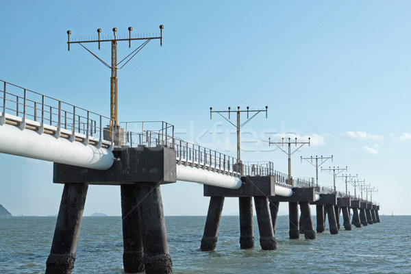 airplane navigational lights on the sea Stock photo © cozyta