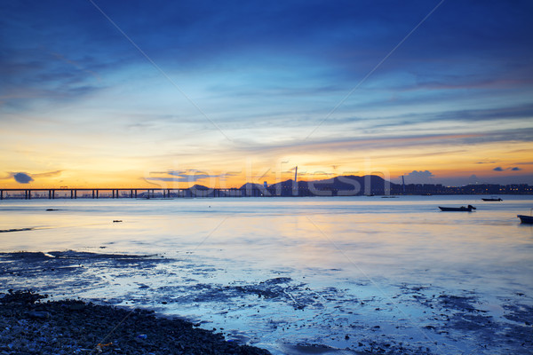 Sunset beach Stock photo © cozyta