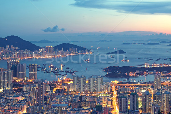 sunset in hong kong  Stock photo © cozyta