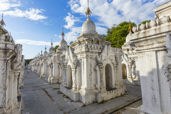 ünlü pagoda Myanmar Bina mavi mimari Stok fotoğraf © cozyta