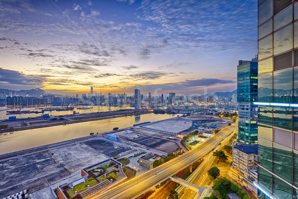 Hong Kong kowloon sunset Stock photo © cozyta