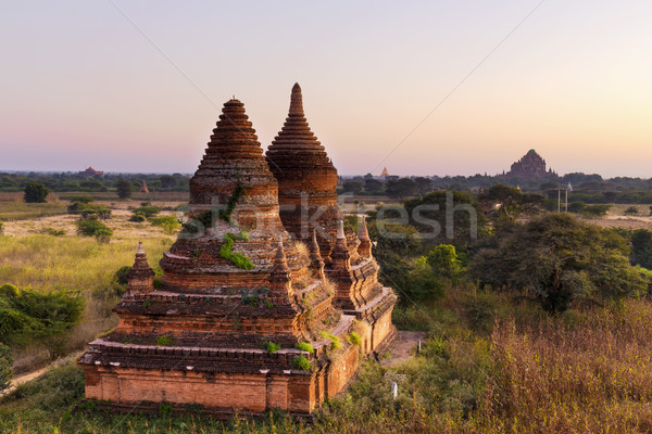 Buda kule gün ünlü yer Myanmar Stok fotoğraf © cozyta