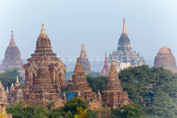 Bagan temple during golden hour  Stock photo © cozyta