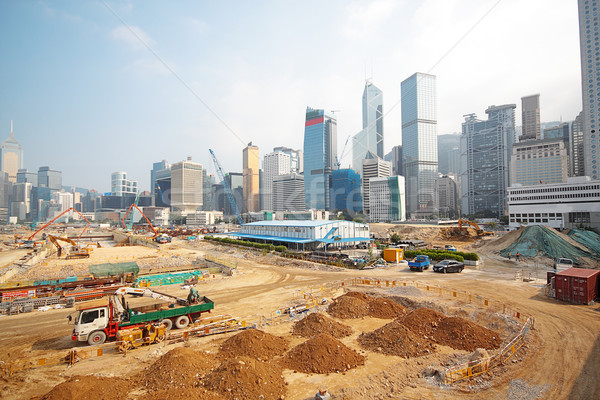 Bouwplaats Hong Kong stad werk home werknemer Stockfoto © cozyta