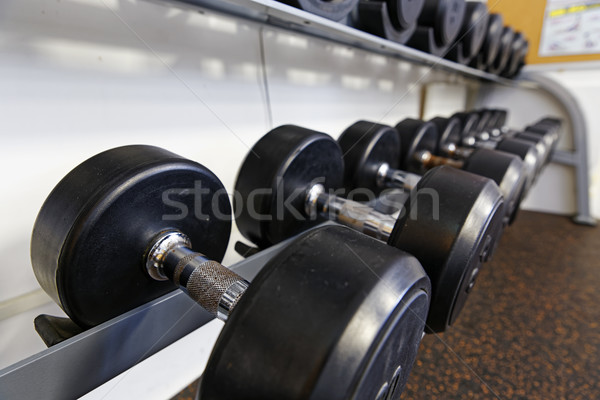 Stock fotó: Sportok · súlyzók · modern · klub · súlyzós · edzés · felszerlés