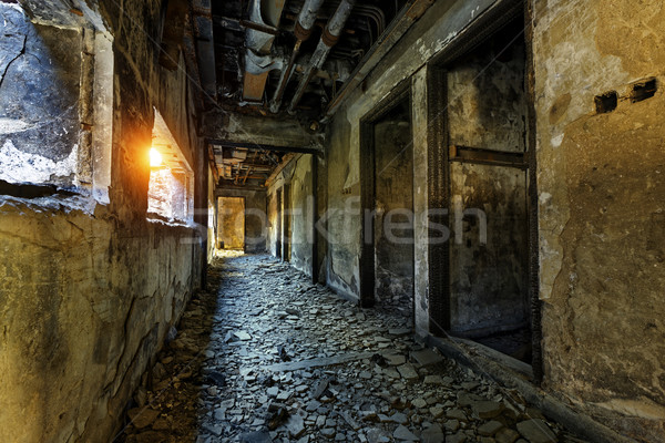 Ruínas fábrica dano velho abandonado arruinar Foto stock © cozyta