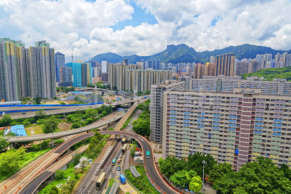 hong kong public estate buildings Stock photo © cozyta