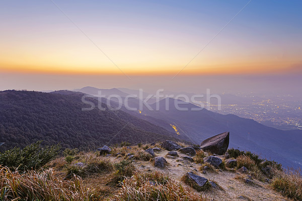 Tai Mo Shan sunset Stock photo © cozyta