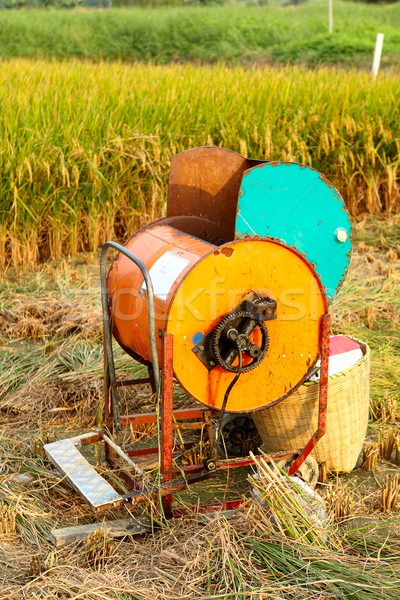 Vintage rice wood machine  Stock photo © cozyta