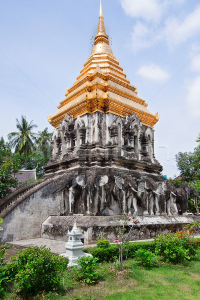 Ancient temple, Wat Chiang Man temple in Chiang Mai, Thailand.  Stock photo © cozyta