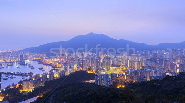 Hong Kong Tuen Mun skyline and South China sea Stock photo © cozyta