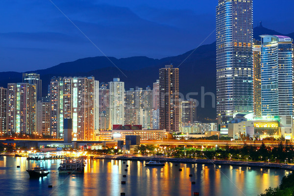 Twilight blue hour at hongkong downtown.  Stock photo © cozyta