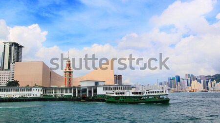 Hongkong Morgen Himmel Wasser Stadt Ozean Stock foto © cozyta