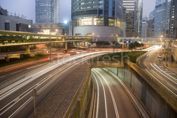 Stockfoto: Verkeer · Hong · Kong · business · weg · abstract · licht