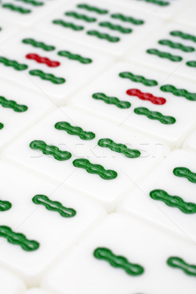 Mahjong azulejos casa grupo vermelho bambu Foto stock © cozyta