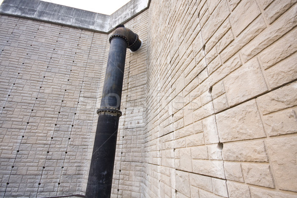 Stock photo: Close up shot of huge water pipe  

