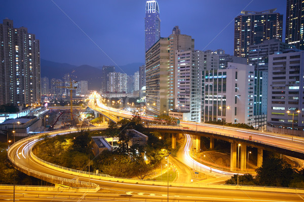 Tráfego ponte noite céu água carro Foto stock © cozyta