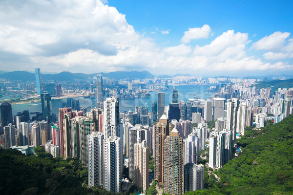 Hongkong panoramę szczyt podróży budynków noc Zdjęcia stock © cozyta