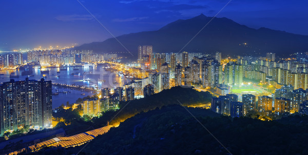 Hong Kong Tuen Mun skyline and South China sea Stock photo © cozyta