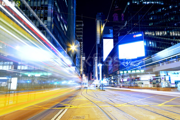 Hong Kong moderne stad verkeer wazig Stockfoto © cozyta