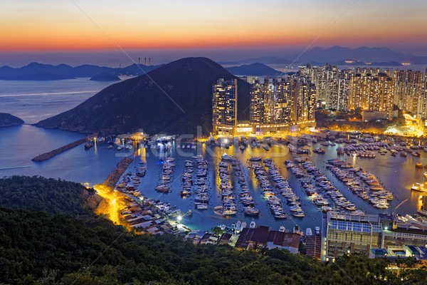 Hong Kong kantoor boom stad abstract licht Stockfoto © cozyta