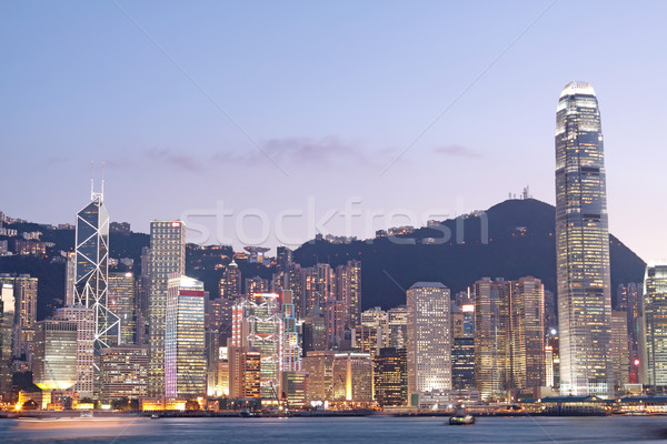 Magic hour of Victoria harbour, Hong Kong  Stock photo © cozyta