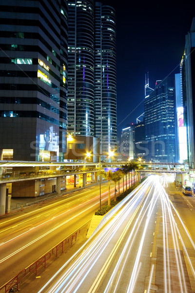 [[stock_photo]]: Trafic · centre-ville · nuit · ville · lumière · autoroute