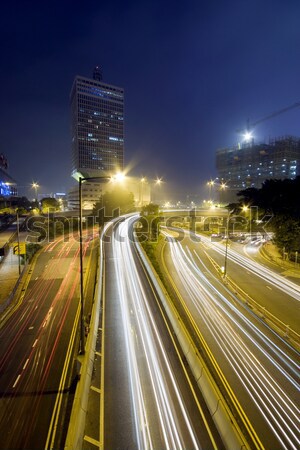 It is a shot of hong kong traffic night Stock photo © cozyta