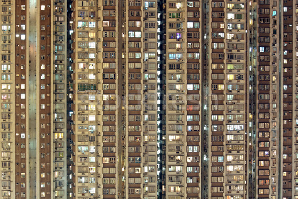 Hong Kong public housing apartment block  Stock photo © cozyta