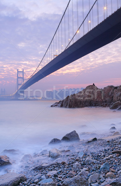 long bridge in sunset hour Stock photo © cozyta