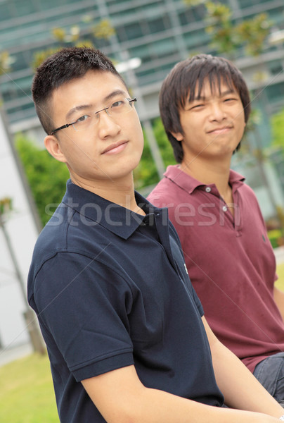 Portrait of two asia man Stock photo © cozyta