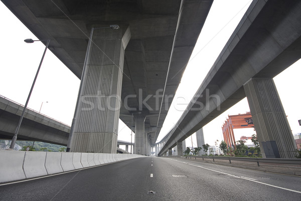 Híd városi jelenet utca autópálya városi ipari Stock fotó © cozyta