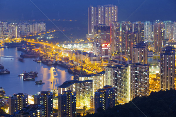 Hong Kong Tuen Mun skyline and South China sea Stock photo © cozyta