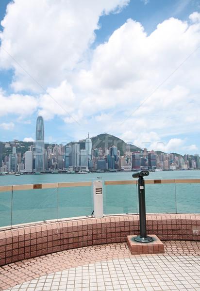 View point with telescope near  hongkong,china Stock photo © cozyta