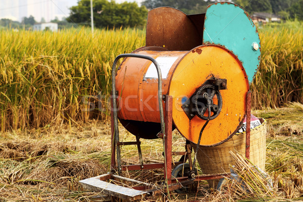 Vintage rice wood machine  Stock photo © cozyta