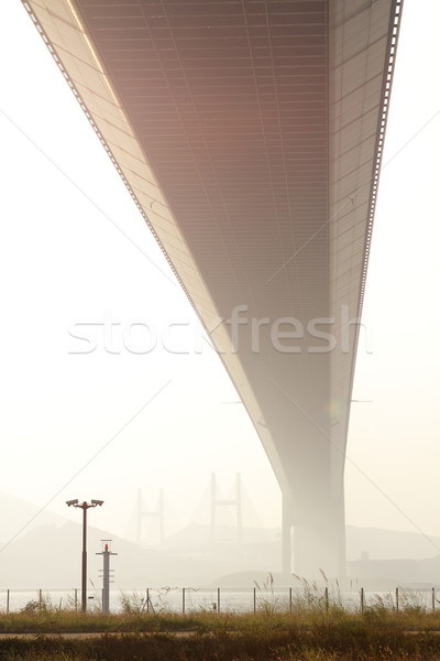 bridge at sunset moment, Tsing ma bridge  Stock photo © cozyta