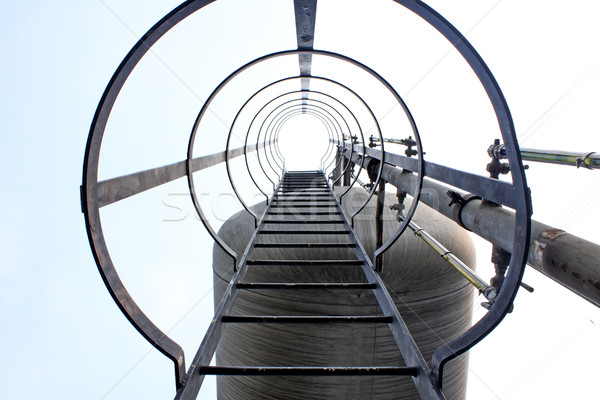 Stainless steel stairway in the tanks of a modern winery  Stock photo © cozyta