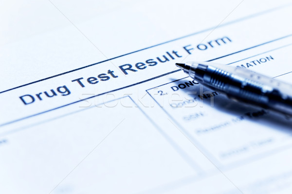 Drogen Test Form Stift medizinischen Technologie Stock foto © cozyta